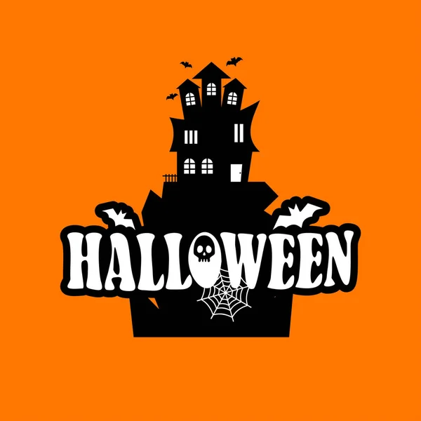 Design Halloween Con Tipografia Vettore Sfondo Chiaro — Vettoriale Stock