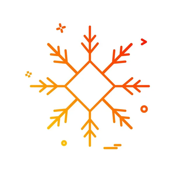 Colorful Snowflake Icon White Background — Stock Vector