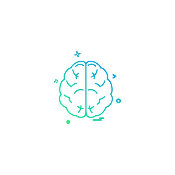 Brain Divide Inkcontober Sains Icon Vector Desige — Stock Vector