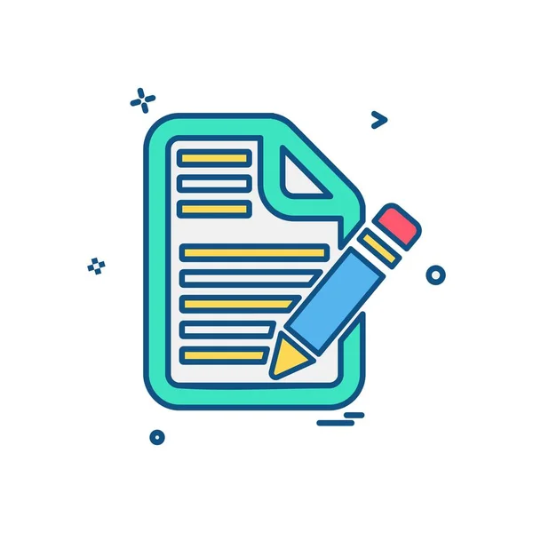 Document Icon Design Vector — Stock Vector