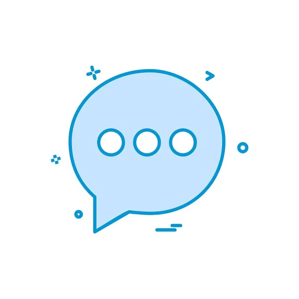 Chat Icon Design Vector — Stock Vector