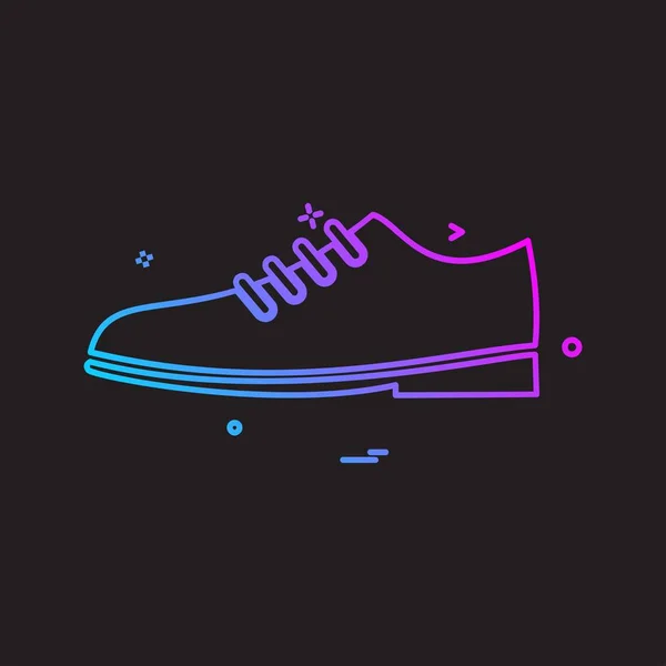 Zapatos Icono Diseño Vector Colorido Ilustración — Vector de stock