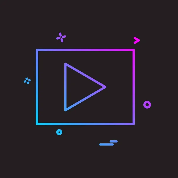 Video Symbol Design Vektor Illustration — Stockvektor