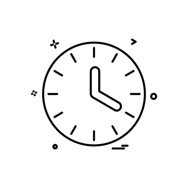 Saat Simgesi Tasarım Vektörü — Stok Vektör