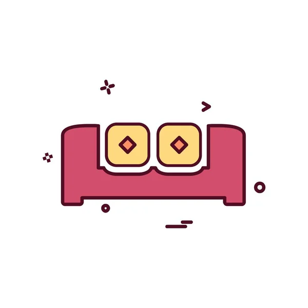 Muebles Icono Diseño Vector Colorido Ilustración — Vector de stock