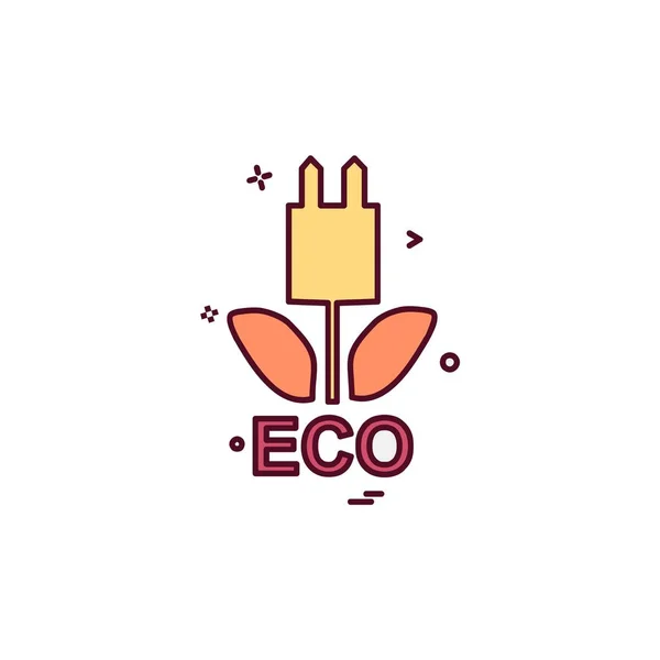 Ecology Icon Design Vector — Stock Vector