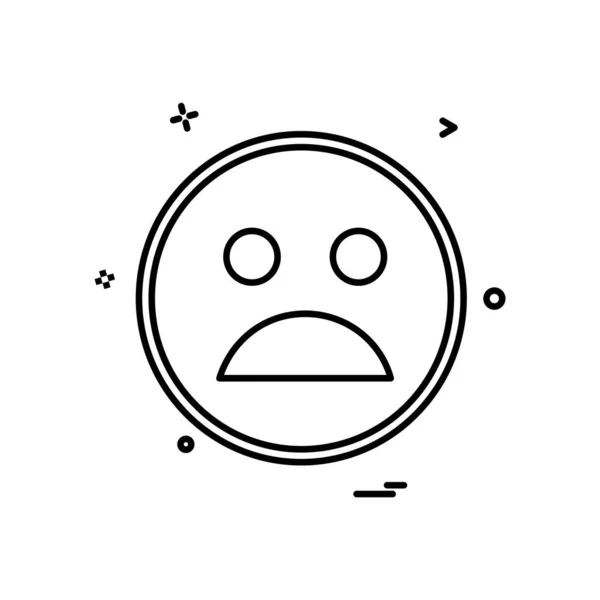 Conception Icône Emoji Triste Illustration Vectorielle Colorée — Image vectorielle