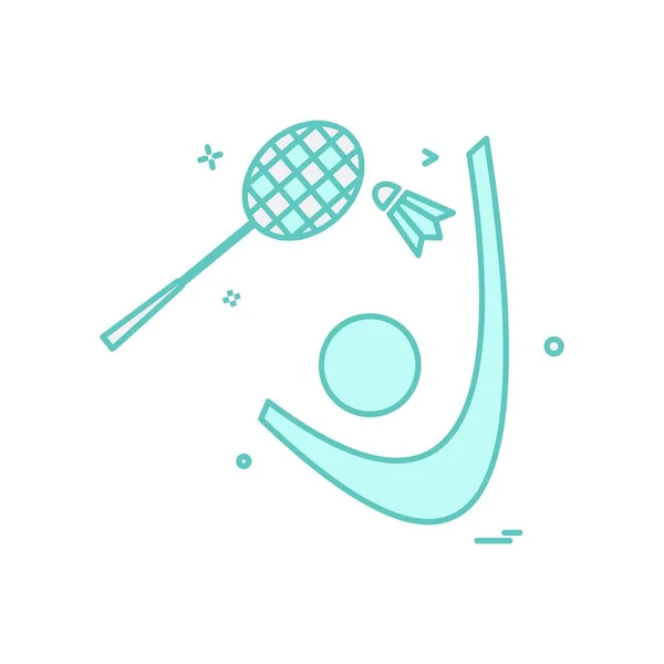 Vector Diseño Icono Bádminton — Vector de stock