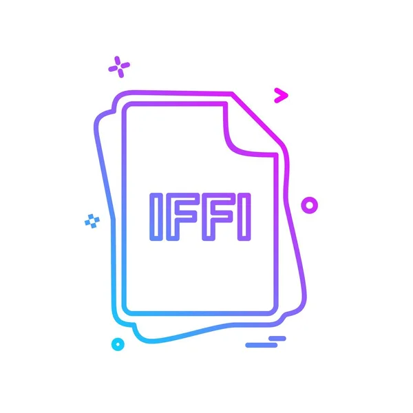 Tipo File Iffi Icon Design Vector — Vettoriale Stock