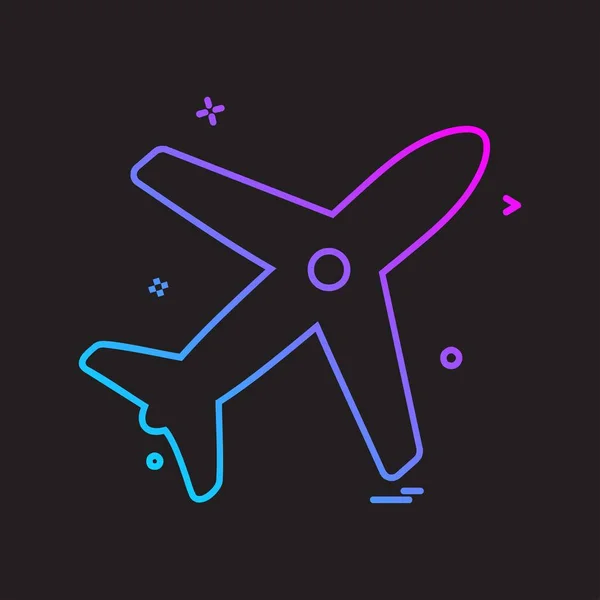 Vetor Design Ícone Avião — Vetor de Stock
