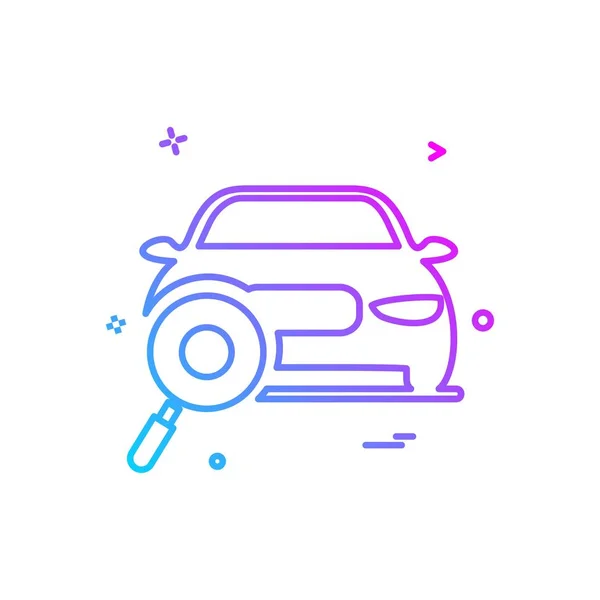 Auto Workshop Search Car Icon Vector Design — Stock Vector