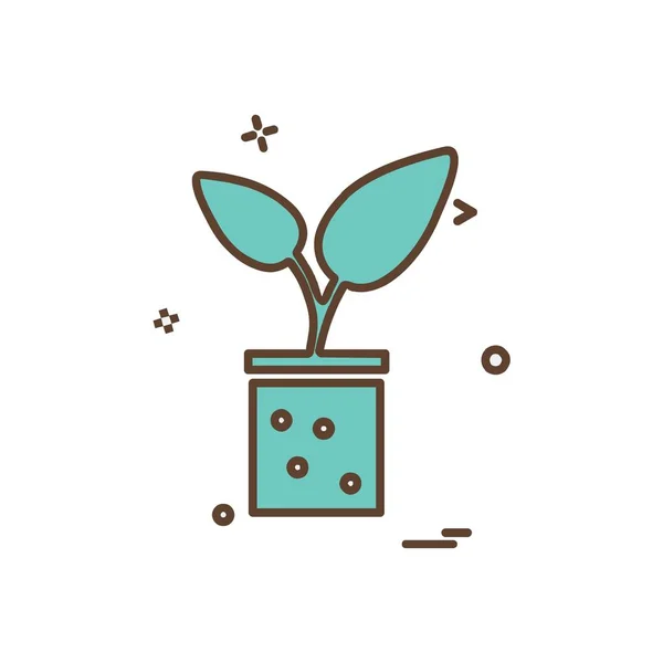 Vetor Design Ícone Plantas — Vetor de Stock