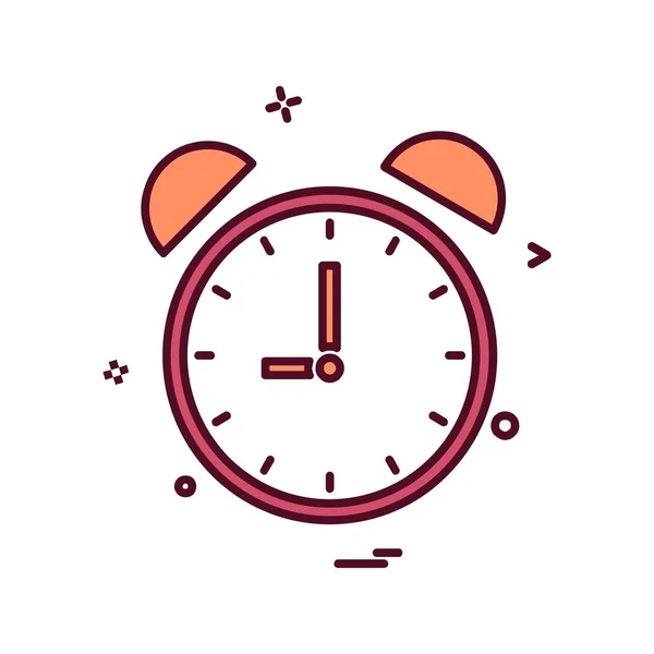 Reloj Icono Diseño Vector — Vector de stock