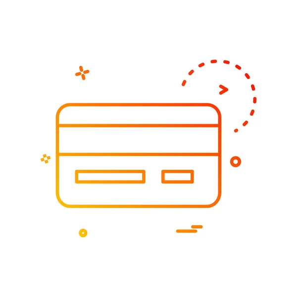 Credit Card Icon Design Colorful Vector Illustration — 图库矢量图片