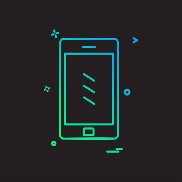 Smart Phone Icona Design Vettoriale — Vettoriale Stock