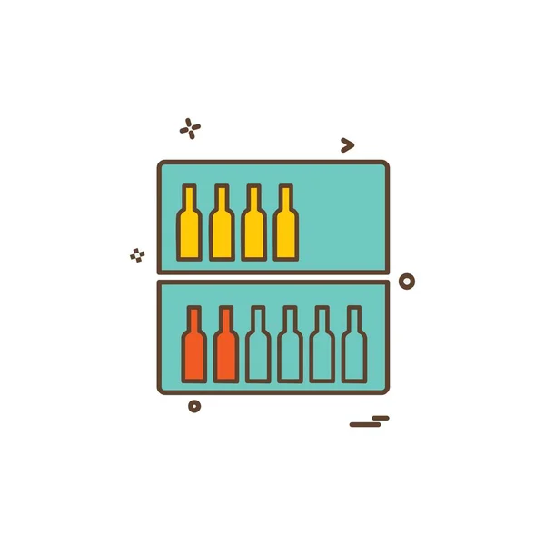 Drink Pictogram Ontwerp Kleurrijke Vectorillustratie — Stockvector