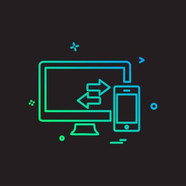 Bilgisayar simgesi tasarım vektörü