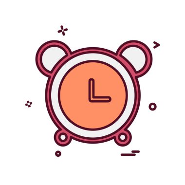 Alarm saat simgesi tasarım vektörü