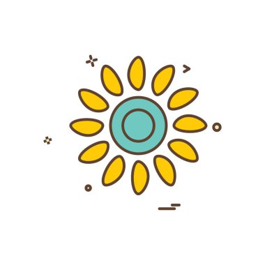 Çiçek simge tasarlamak vektör