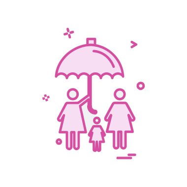 Şemsiye simge tasarlamak vektör