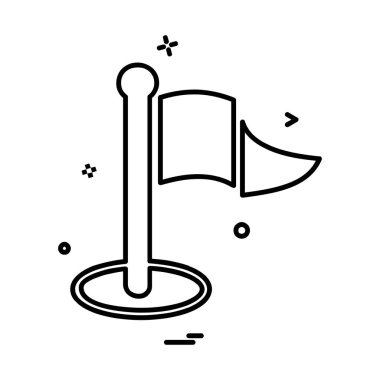 Bayrak simgesi tasarım vektörü 