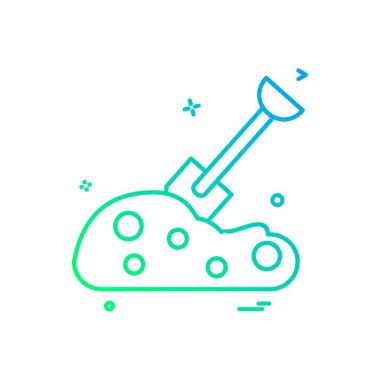 Maça simgesi tasarım, renkli vektör çizim