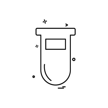 Test tübü simge tasarım vektörü