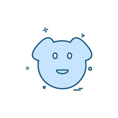 Domuz simgesi tasarım, renkli vektör çizim