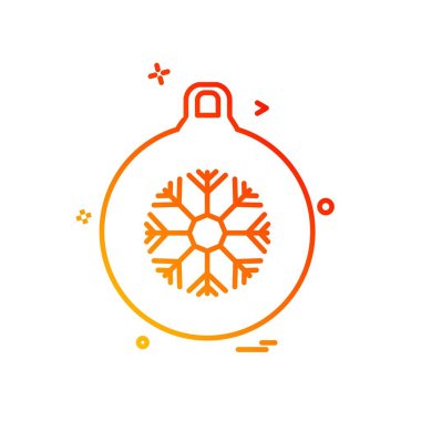 Noel top simge tasarlamak vektör