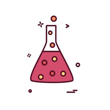 Şişesi simgesi tasarım, renkli vektör çizim