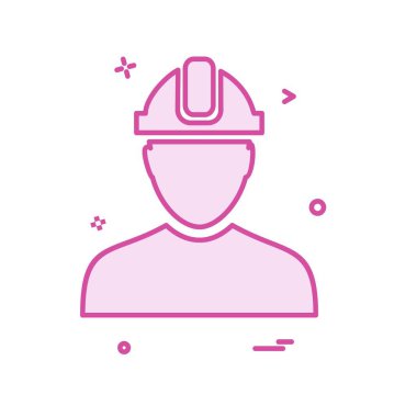 Erkek avatar simge tasarlamak vektör