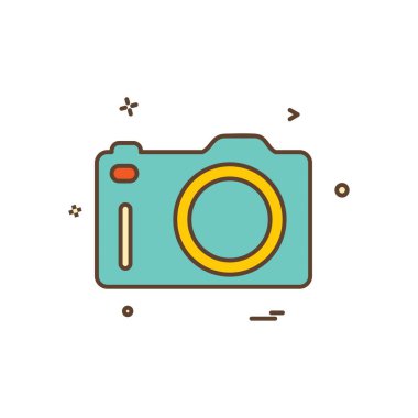 Kamera simgesi tasarım vektörü