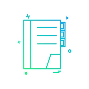 Kitapların simge tasarım vektörü