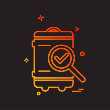 Seyahat çanta simge tasarlamak vektör