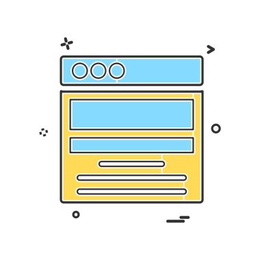 Web düzen simge tasarlamak vektör