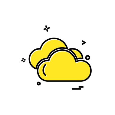 Weather simge vektör beyaz arka plan üzerinde