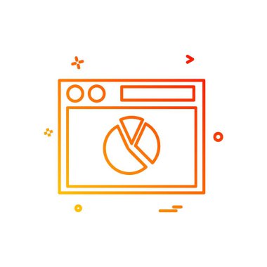 Web sitesi simgesi tasarım, renkli vektör çizim