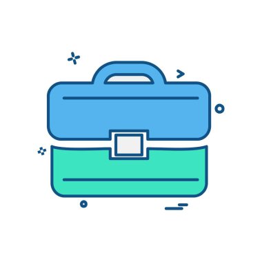 Evrak Çantası'nı simge tasarlamak vektör 