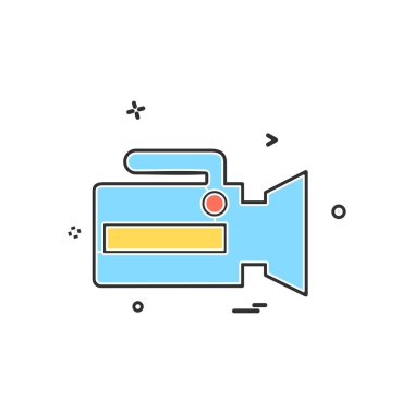 Kamera simgesi tasarım vektörü