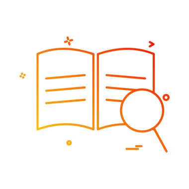 kitap arama simge tasarlamak vektör