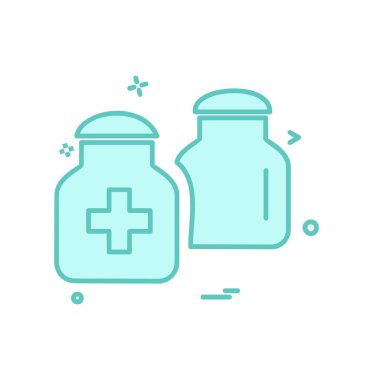 Tıbbi simge tasarım, renkli vektör çizim