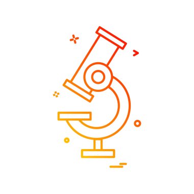 mikroskop simgesi tasarım, vektör çizim