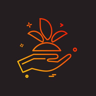 El simgesi tasarım, renkli vektör çizim