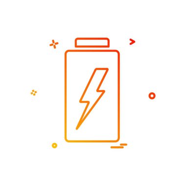 Batarya simgesi tasarım vektörü