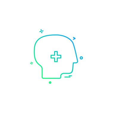 beyin tedavi Kullanıcı simge vektör desige