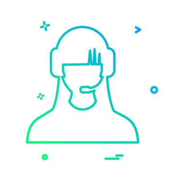 Çağrı merkezi desteği simge tasarlamak vektör 