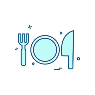 Mutfak simgesi tasarım vektörü 