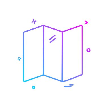 Harita simgesi tasarım vektörü