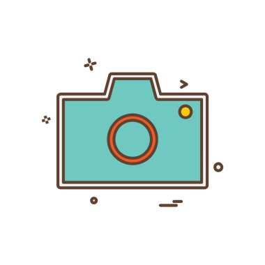 Kamera simgesi tasarım vektörü