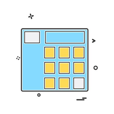 Hesap makinesi simgesi tasarım vektörü